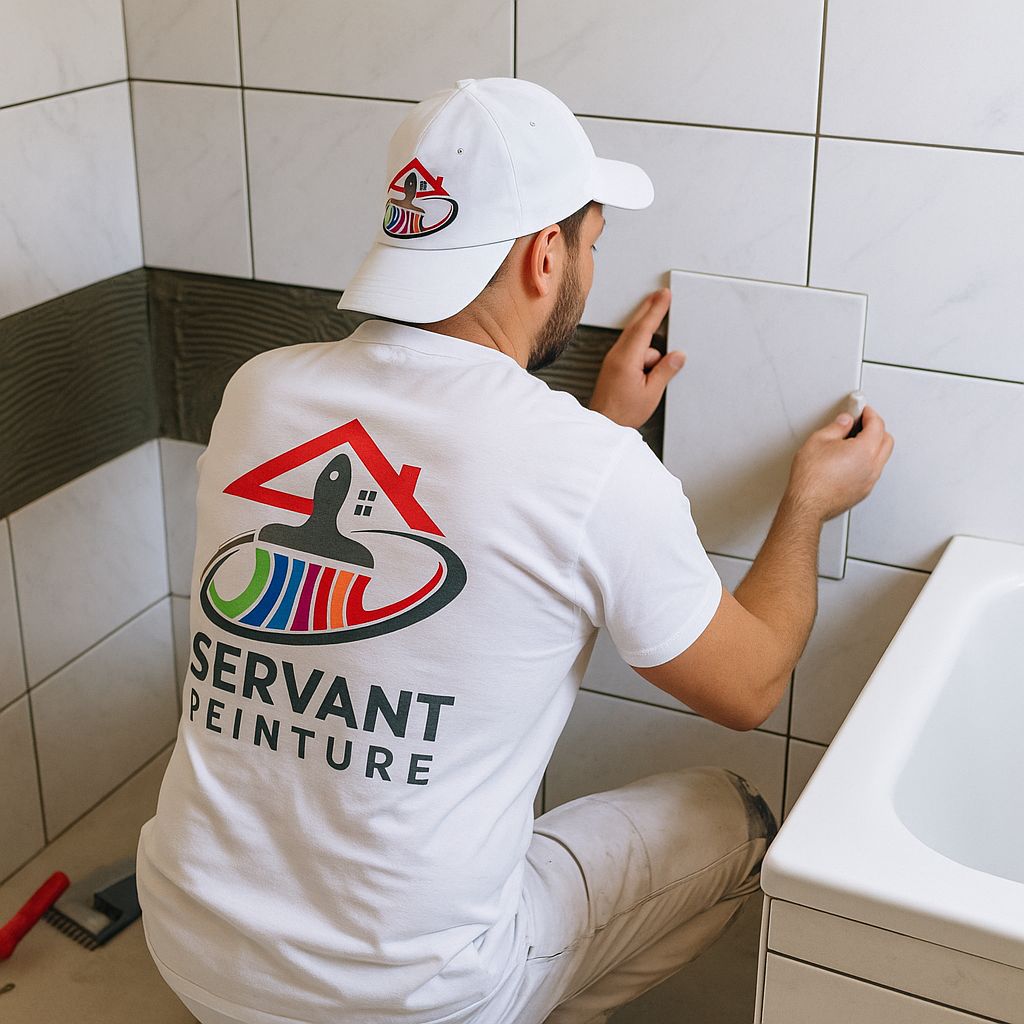 Pose de revêtements avec coupes régulières